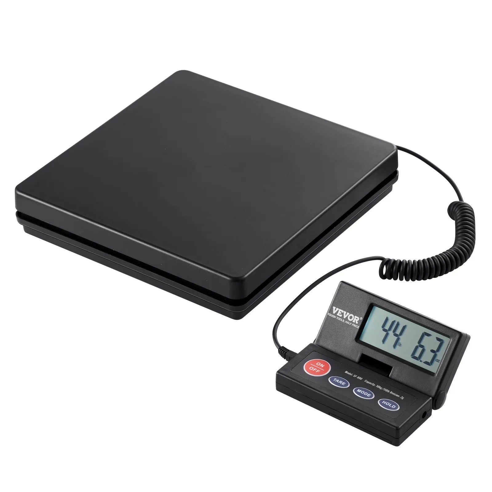 VEVOR digitālie pasta svari, 49,9 kg × 2 g, AC/DC barošana, LCD displejs