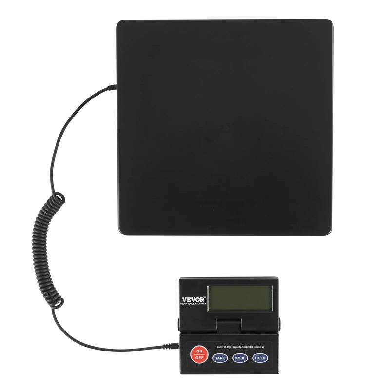 VEVOR digitālie pasta svari, 49,9 kg × 2 g, AC/DC barošana, LCD displejs