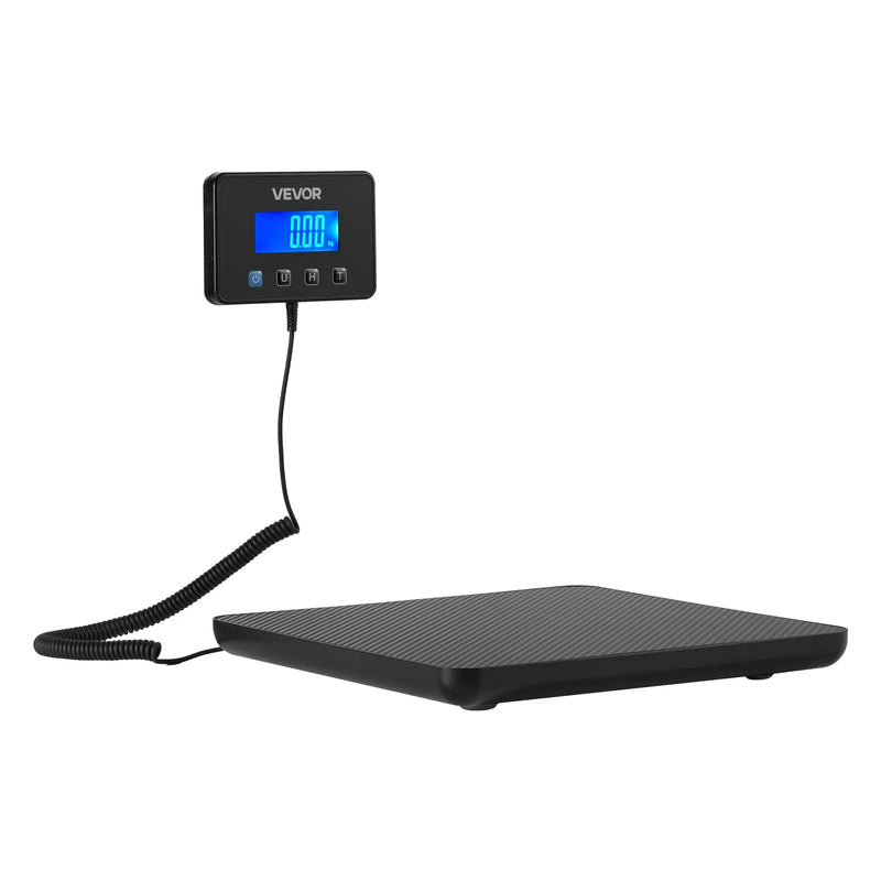 VEVOR digitālie pasta svari ar 10 g / 100 g dubulto precizitāti, 200 kg komerciālie svari ar turēšanas (Hold) / taras (Tare) funkciju un LCD displeju, paredzēti sūtījumiem, pasta nosūtījumiem un bagāžai, komplektā baterija un uzlādes kabelis