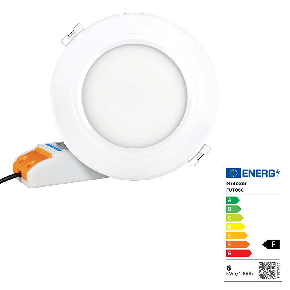 6 W RGB+CCT LED iebūvējamais gaismeklis ar 2,4 GHz vadību