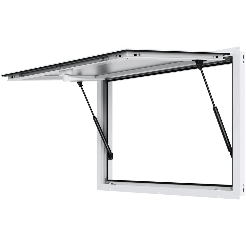 VEVOR 91 cm (G) × 61 cm (P) kioska apkalpošanas logs ar nojumi ēdināšanas treileriem