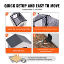 VEVOR apsildāmā salokāmā kaķu māja ar sildīšanas paliktni, pelēka, vidēja izmēra