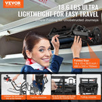 VEVOR transporta ratiņkrēsls no alumīnija sakausējuma, salokāms, sēdekļa platums 40 cm, slodze līdz 99,8 kg