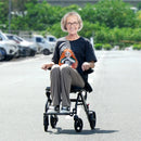 VEVOR transporta ratiņkrēsls no alumīnija sakausējuma, salokāms, sēdekļa platums 40 cm, slodze līdz 99,8 kg