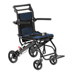 VEVOR transporta ratiņkrēsls no alumīnija sakausējuma, salokāms, sēdekļa platums 40 cm, slodze līdz 99,8 kg