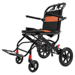 VEVOR transporta ratiņkrēsls no alumīnija sakausējuma, salokāms, sēdekļa platums 45,7 cm, slodze līdz 99,8 kg