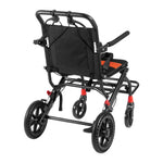 VEVOR transporta ratiņkrēsls no alumīnija sakausējuma, salokāms, sēdekļa platums 45,7 cm, slodze līdz 99,8 kg
