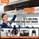 VEVOR transporta ratiņkrēsls no alumīnija sakausējuma, salokāms, sēdekļa platums 45,7 cm, slodze līdz 99,8 kg