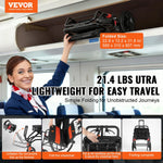 VEVOR transporta ratiņkrēsls no alumīnija sakausējuma, salokāms, sēdekļa platums 45,7 cm, slodze līdz 99,8 kg