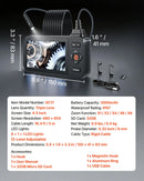 VEVOR trīskāršās kameras endoskops ar apgaismojumu, 11,4 cm HD IPS ekrāns, industriālais boreskops ar 8 + 2 LED gaismām, 8× tālummaiņu, IP67 ūdensizturību un 5 m stingru kabeli auto diagnostikai un cauruļvadu pārbaudei