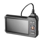 Эндоскоп VEVOR с тремя камерами и подсветкой, HD-экран IPS 12,7 см, HD-камера 1280 × 720, 8 + 2 светодиодных индикатора, 8-кратный зум, степень защиты IP67 и жёсткий кабель длиной 5 м для проверки автомобилей и трубопроводов