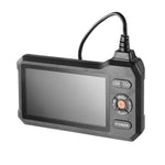 Двухкамерный эндоскоп VEVOR с подсветкой, HD-экран IPS диагональю 12,7 см, промышленный бороскоп с зондом 5,5 мм, 8-кратным зумом, степенью защиты IP67 и жёстким кабелем длиной 5 м для диагностики автомобилей и проверки трубопроводов