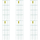Tomātu balsti, 37 x 37 x 100 cm, 6 komplekti kvadrātveida augu balstu režģi, zaļi PVC pārklāti tērauda torņi kāpjošiem dārzeņiem, augiem, ziediem un augļiem
