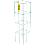 Tomātu balsti, 37 x 37 x 100 cm, 6 komplekti kvadrātveida augu balstu režģi, zaļi PVC pārklāti tērauda torņi kāpjošiem dārzeņiem, augiem, ziediem un augļiem