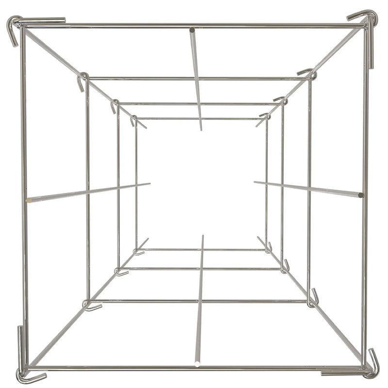 Tomātu balsti, 30 × 30 × 117 cm, 5 gab. kvadrātveida augu atbalsta konstrukcijas, sudraba PVC pārklāts tērauds, torņi kāpšanas dārzeņiem, augiem, ziediem un augļiem