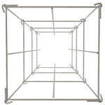 Tomātu balsti, 30 × 30 × 117 cm, 5 gab. kvadrātveida augu atbalsta konstrukcijas, sudraba PVC pārklāts tērauds, torņi kāpšanas dārzeņiem, augiem, ziediem un augļiem