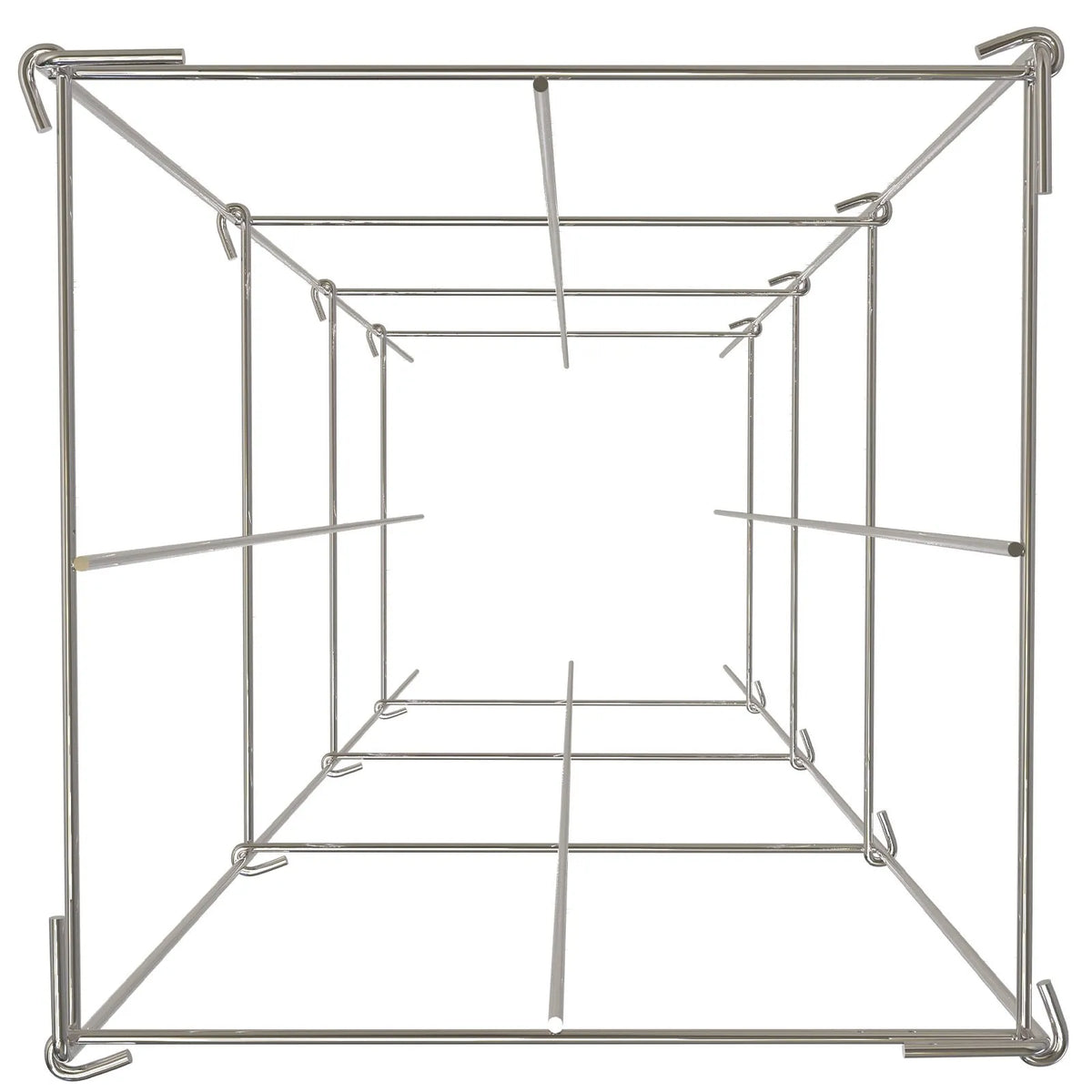 Tomātu balsti, 30 × 30 × 117 cm, 5 gab. kvadrātveida augu atbalsta konstrukcijas, sudraba PVC pārklāts tērauds, torņi kāpšanas dārzeņiem, augiem, ziediem un augļiem