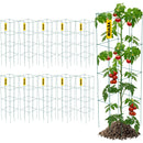 Tomātu balsti, 30 x 30 x 117 cm, 10 komplekti kvadrātveida augu balstu režģi, zaļi PVC pārklāti tērauda torņi kāpjošiem dārzeņiem, augiem, ziediem un augļiem