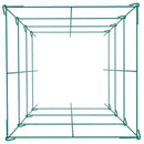 Tomātu balsti, 30 x 30 x 117 cm, 10 komplekti kvadrātveida augu balstu režģi, zaļi PVC pārklāti tērauda torņi kāpjošiem dārzeņiem, augiem, ziediem un augļiem