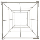 Tomātu balsti, 30 × 30 × 117 cm, 10 gab. kvadrātveida augu atbalsta konstrukcijas, sudraba PVC pārklāts tērauds, torņi kāpšanas dārzeņiem, augiem, ziediem un augļiem