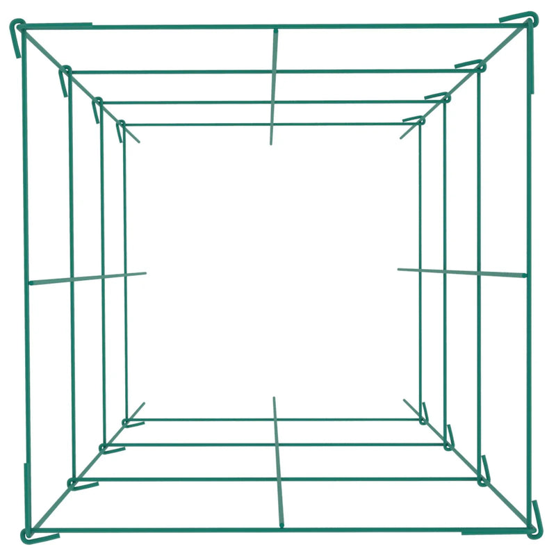 Tomātu balsti, 30 × 30 × 117 cm, 5 gab. kvadrātveida augu atbalsta konstrukcijas, zaļš PVC pārklāts tērauds, torņi kāpšanas dārzeņiem, augiem, ziediem un augļiem