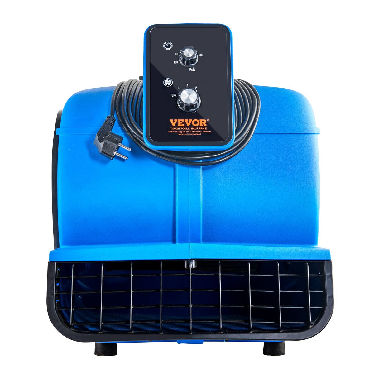 VEVOR grīdas ventilators, 1400 apgr./min, 6800 m³/h gaisa plūsma, ar 3 pūšanas leņķiem un 3 ātrumiem