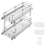 VEVOR 2-līmeņu izvelkamais skapja organizators zem izlietnes 21 x 22 cm