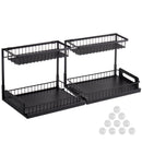 VEVOR 2-līmeņu stieples izvelkamais skapja organizētājs zem izlietnes, 27,2 x 36 cm, 2 gabali