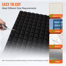 Akustilised vahtplastipaneelid, 4 tk, 122 × 61 × 5 cm, püramiidikujulised heliisolatsioonipaneelid, tulekindlad heliisolatsioonipaneelid stuudio, seinad ja laed, mustad