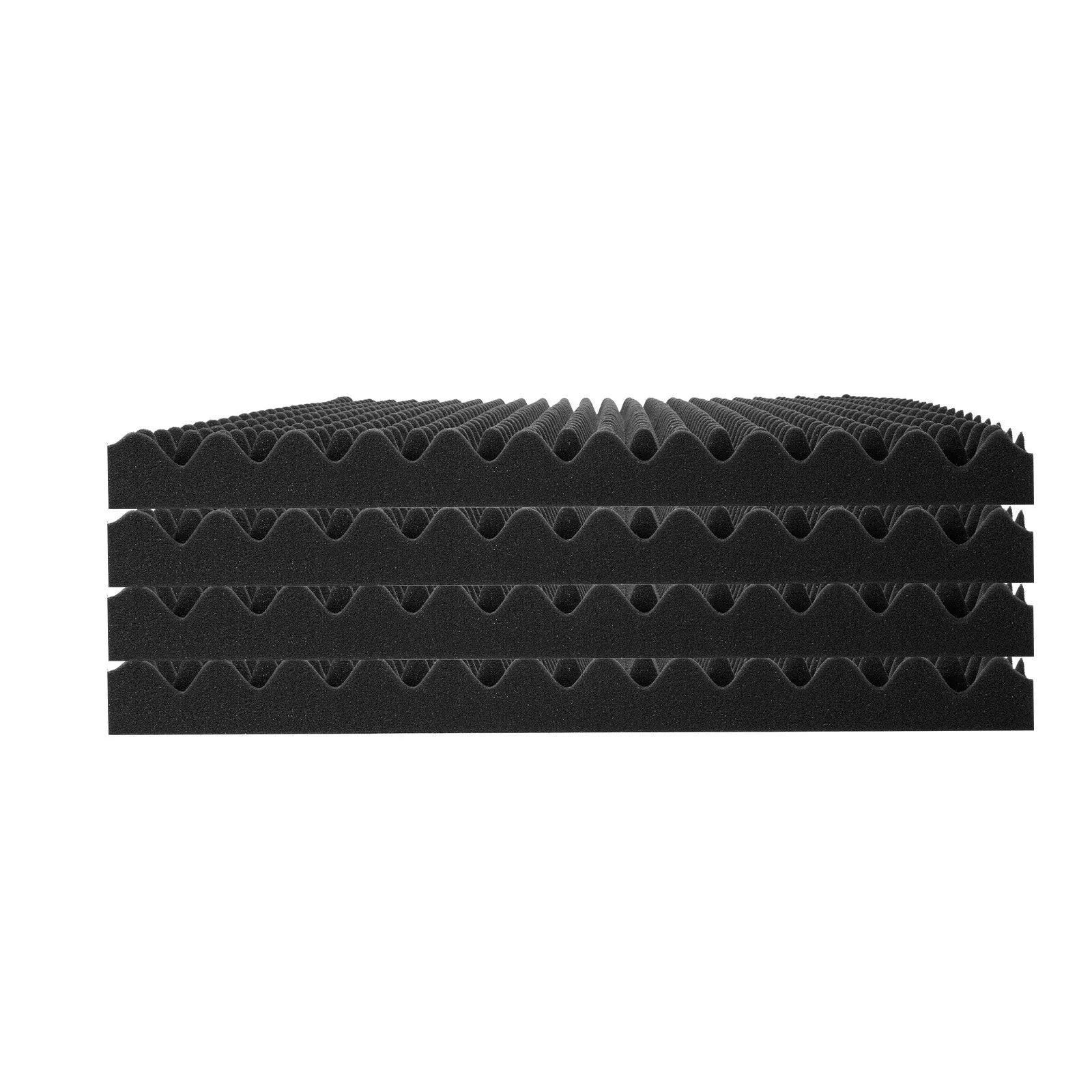 VEVOR akustiskie putu paneļi 122 × 61 × 5 cm, 4 gab., ugunsdroši skaņu absorbējoši sienu un griestu paneļi ar olu formas reljefu, melni