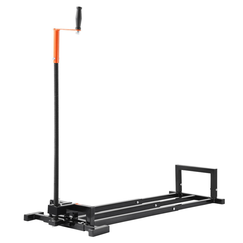 VEVOR teleskopiskais apkopes pacēlājs zāles pļāvējam, 400 kg celtspēja, ar kloķa rokturi un uzgali elektroinstrumentam, salokāms, melns