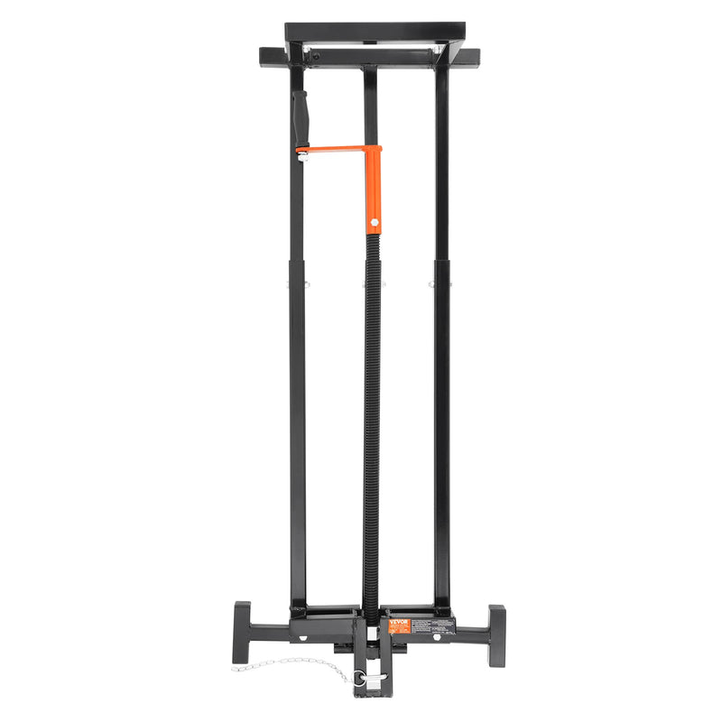 VEVOR teleskopiskais apkopes pacēlājs zāles pļāvējam, 400 kg celtspēja, ar kloķa rokturi un uzgali elektroinstrumentam, salokāms, melns
