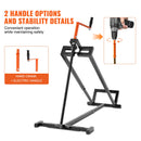 VEVOR teleskopiskais apkopes pacēlājs zāles pļāvējam, 400 kg celtspēja, ar kloķa rokturi un uzgali elektroinstrumentam, salokāms, melns