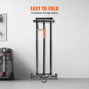 VEVOR teleskopiskais apkopes pacēlājs zāles pļāvējam, 400 kg celtspēja, ar kloķa rokturi un uzgali elektroinstrumentam, salokāms, melns