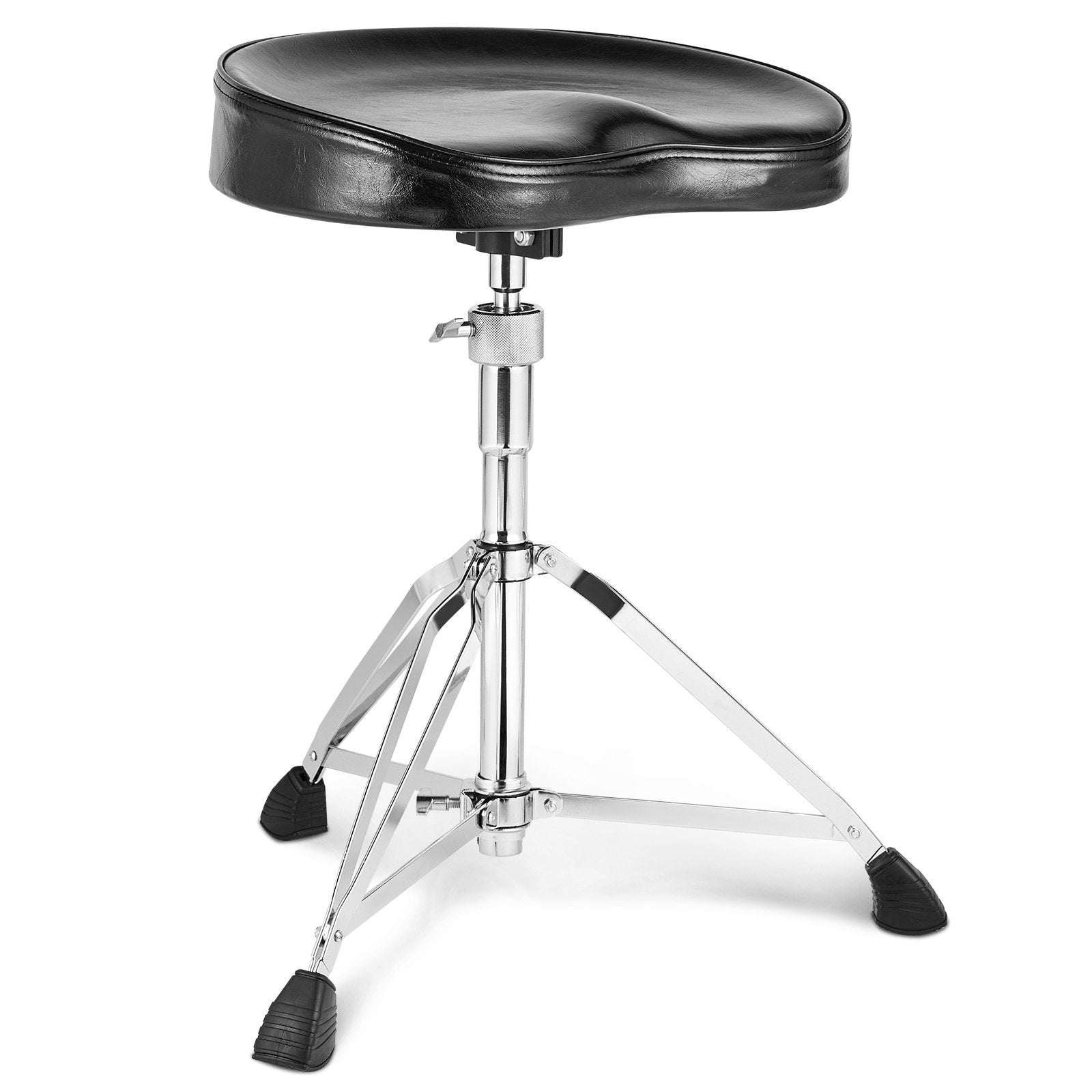 VEVOR bungu krēsls, augstums regulējams 540–670 mm, polsterēts sēdeklis ar neslīdošām kājām, 360° grozāms, līdz 227 kg slodze, ar 5A vālītēm
