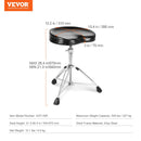 VEVOR bungu krēsls, augstums regulējams 540–670 mm, polsterēts sēdeklis ar neslīdošām kājām, 360° grozāms, līdz 227 kg slodze, ar 5A vālītēm