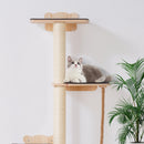 VEVOR sienas kaķu mēbeļu komplekts ar 4 līmeņu plauktiem un kāpšanas platformām, līdz 18 kg nestspēja, 12 mm priedes koka plaukts gulēšanai, rotaļām un kāpšanai