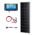 Available in 10 days! VEVOR 100W Monocrystalline Solar Panel Kit 12V Solar Panels and Charge Controller