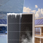 VEVOR 100W 12V monokristālisko saules paneļu komplekts ar lādētāja kontrolieri
