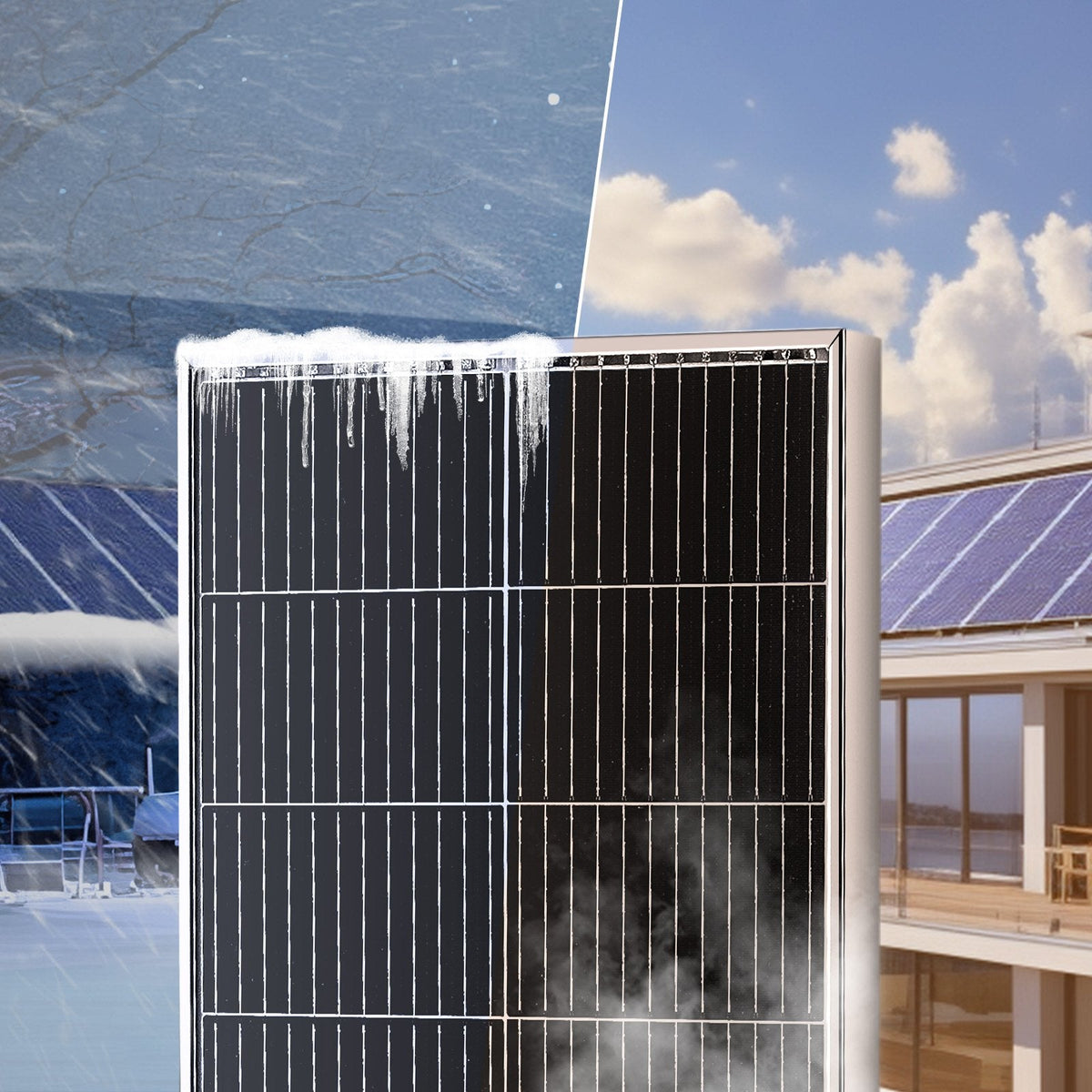 VEVOR 100W 12V monokristālisko saules paneļu komplekts ar lādētāja kontrolieri