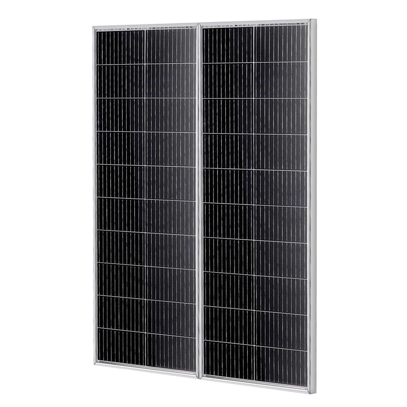 VEVOR 200W 12V monokristālisko saules paneļu komplekts  2 gab. ar lādētāja kontrolieri