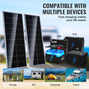 Available within 10 days!VEVOR 200W Monocrystalline Solar Panel Set 2 Pcs. Solar Panels and Charger Controller