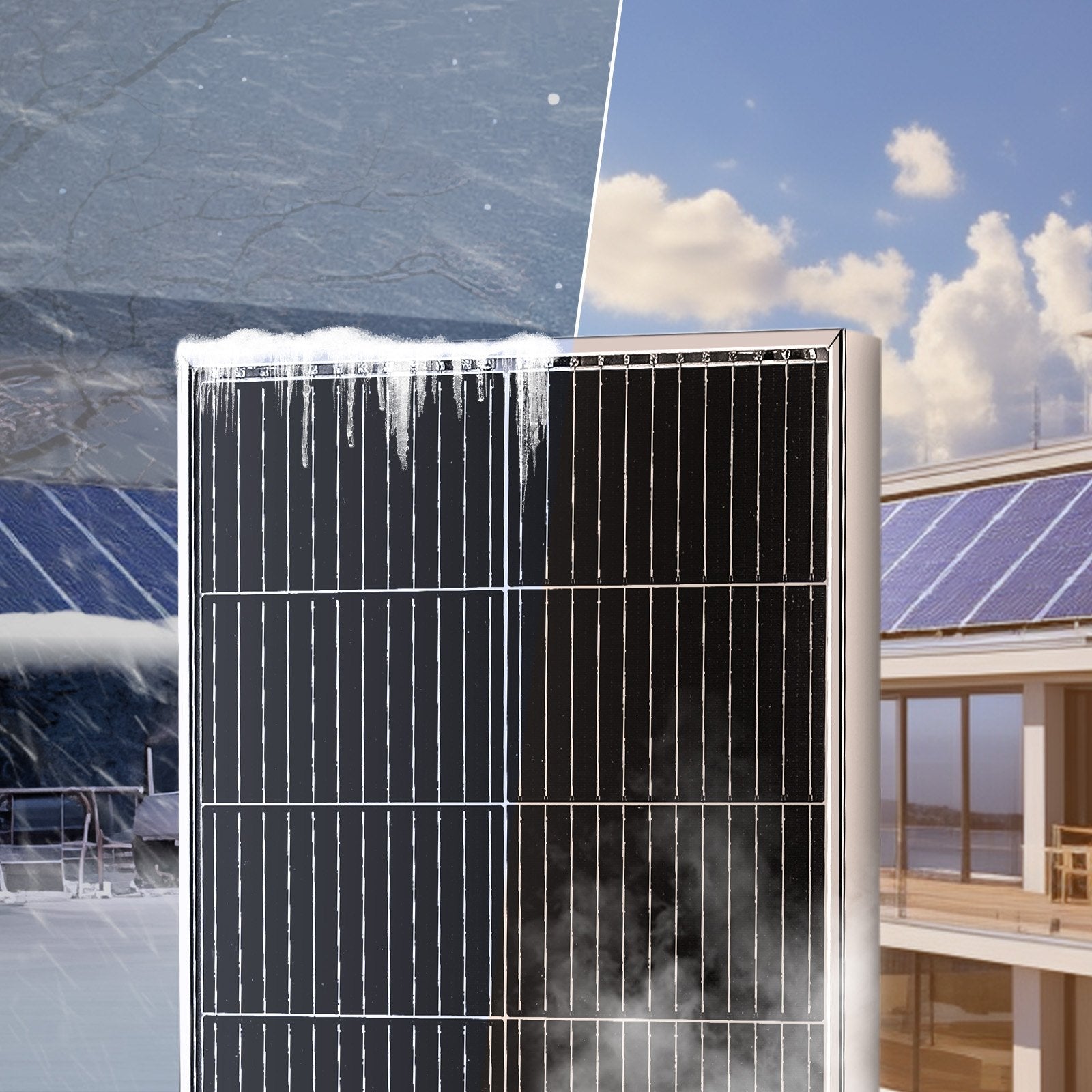VEVOR 200W 12V monokristālisko saules paneļu komplekts  2 gab. ar lādētāja kontrolieri