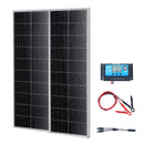 Available within 10 days!VEVOR 200W Monocrystalline Solar Panel Set 2 Pcs. Solar Panels and Charger Controller