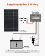 VEVOR 2 gab. 100 W monokristāliskie saules paneļi, 23 % augstas efektivitātes PV moduļi ar stabilu MC4 pieslēgumu, alumīnija rāmi un IP65 aizsardzību, piemēroti auto, laivām, kemperiem un autonomām jumta sistēmām