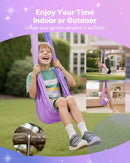 VEVOR sensorās šūpoles bērniem, divslāņu auduma sensorais šūpuļtīkls lietošanai telpās un ārā, ar 360° grozāmu griestu stiprinājumu, O veida siksnu un regulējamu augstumu, maksimālā slodze 136 kg