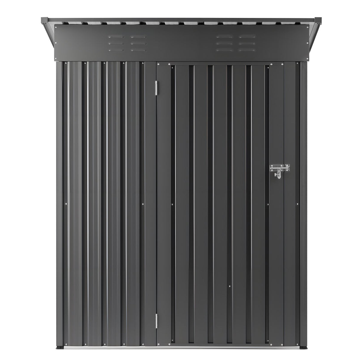 VEVOR metāla dārza šķūnis 1533 × 876 × 1815 mm ar slēdzamām durvīm