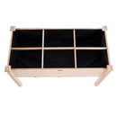 Koka paaugstinātā dārza dobe stādīšanas kaste 120 × 58 × 76 cm ziediem, dārzeņiem un garšaugiem