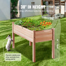 Koka paaugstinātā dārza dobe stādīšanas kaste 120 × 58 × 76 cm ziediem, dārzeņiem un garšaugiem