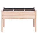 Koka paaugstinātā dārza dobe stādīšanas kaste 120 × 58 × 76 cm ziediem, dārzeņiem un garšaugiem